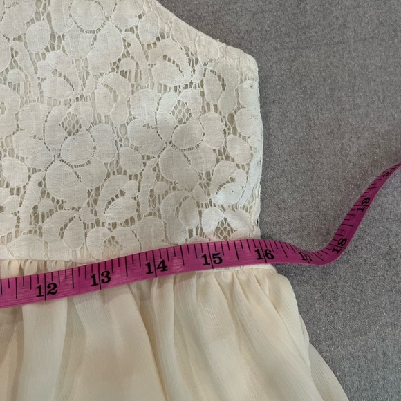 [S]One&Only For Urban Outfitters Lace Babydoll Cream Sleeveless Dress Feminine - Picture 5 of 9